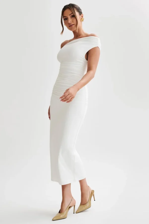 alayna_4-2.webp Women MESHKI Midi Dresses<Alayna