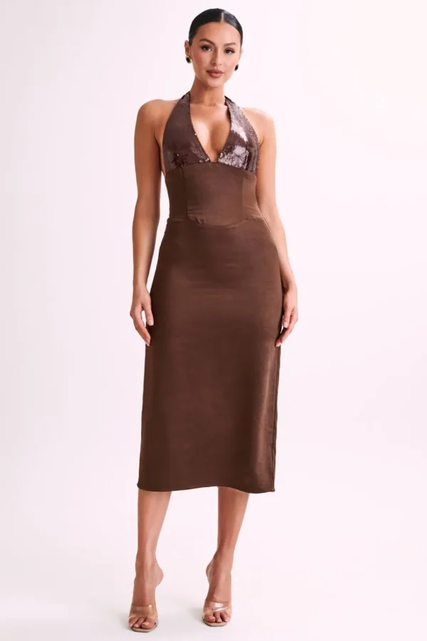 ebony_0-1.webp Women MESHKI Midi Dresses<Ebony