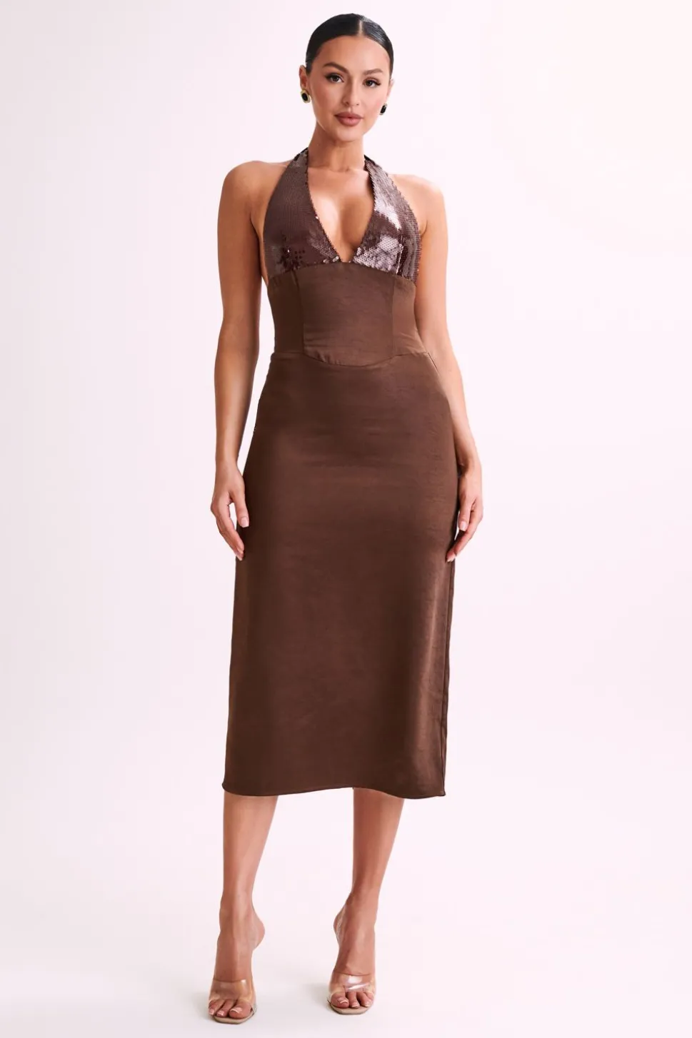 Women MESHKI Midi Dresses<Ebony