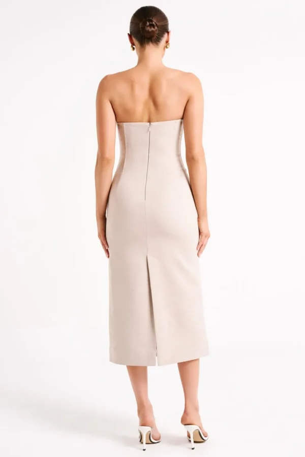 sable_1.webp Women MESHKI Midi Dresses<Sable
