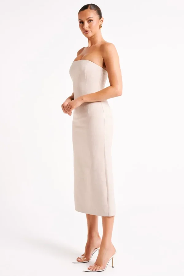 sable_4.webp Women MESHKI Midi Dresses<Sable